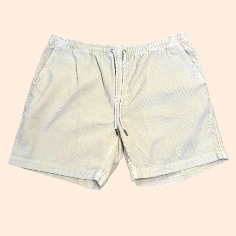 Faherty Corduroy Shorts Yellow